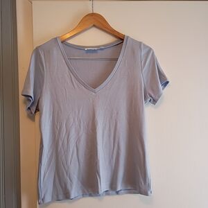 Cyrus Light Blue V-Neck Short Sleeve Tee